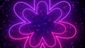 Pink and purple colored flower design illustration. Royalty Free Stock Photo