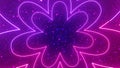 Pink and purple colored flower design illustration. Royalty Free Stock Photo