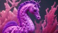 Pink purple colorful seahorse Royalty Free Stock Photo