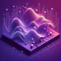 Pink-Purple digital representation with a grid-like structure.