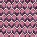 Pink and Purple Geometric Stacked Squares Seamless Repeat Pattern.