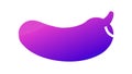Pink-Purple Gradient Eggplant Icon Design, vector design Generative AI Royalty Free Stock Photo