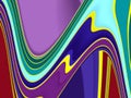 Colorful vivid waves, fluid geometries, forms, colorful abstract background, texture Royalty Free Stock Photo