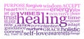 Pink Purple Healing Vibes Word Wall Art Royalty Free Stock Photo