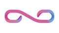 Pink and Purple Infinity Loop Abstract Symbol Design vector design Generative AI Royalty Free Stock Photo