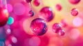 Pink and Purple Liquid Drops Abstract Background Royalty Free Stock Photo