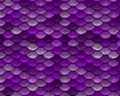 Purple Repeating Playful Mermaid Fish Scale Pattern