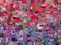 PINK PURPLE patchwork photomontage background