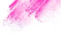 Pink-purple powder exploding