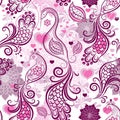 Valentine repeating pink pattern Royalty Free Stock Photo
