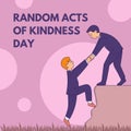 Pink and Purple SImple Random Acts Of Kindness Day Helping People Instagram Post