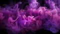 Pink and purple smoke in a black background. Underwater - Generative AI Royalty Free Stock Photo