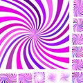 Pink purple spiral background set Royalty Free Stock Photo