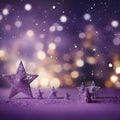 Pink and purple stars in the background, golden bokeh effect. The Christmas star as a symbol of the birth of the savior Royalty Free Stock Photo