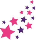 Pink and purple stars