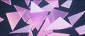 Pink Purple Transparent Triangle Crystal Abstract Royalty Free Stock Photo