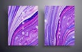 Pink, purple and white fluid art backdrop. Abstract flow texture. Hand drawn granite, marble mineral pattern wallpaper