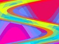 Pink purple yellow shapes fluid forms sparkling lines texture neon rainbow bright geometries, abstract colorful background Royalty Free Stock Photo