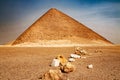 Pink Pyramid - the northern pyramid of Pharaoh Snofru in Dakhshur, XXVI century BC Royalty Free Stock Photo