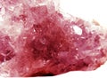 Pink quartz geode geological crystals Royalty Free Stock Photo