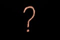 Pink question mark on blackboard Royalty Free Stock Photo