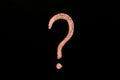 Pink question mark on blackboard Royalty Free Stock Photo