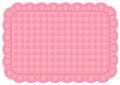 Lace Place Mat, Pink Quilted Eyelet Royalty Free Stock Photo