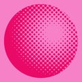 Pink Radial Globe Halftone Pattern Background Royalty Free Stock Photo