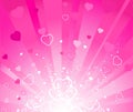 Pink radiant background