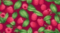 Pink raspberries, berries background. Healthy low calorie fruit razz