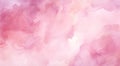 Pink rectangular watercolor background. Valentine's day concept banner. For greeting card or sale