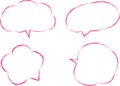 pink red colorful pattern decorative dialogue clouds Royalty Free Stock Photo