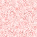 Pink and red craft buttons seamless pattern, vector Royalty Free Stock Photo