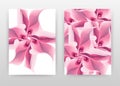 Pink red flower concept design of annual report, brochure, flyer, poster. Flower concept on white background vector illustration Royalty Free Stock Photo