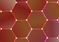 Pink And Red Gradient Geometric Hexagon Pattern Background Beautiful elegant Illustration Royalty Free Stock Photo