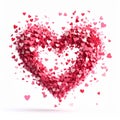 Pink And Red Heart Shaped Confetti Exploding Royalty Free Stock Photo