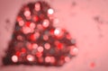 Pink and red hearts bokeh for use in graphic design Royalty Free Stock Photo