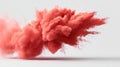 Pink Red Powder Explosion Cloud White Background Royalty Free Stock Photo