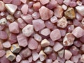 pink and red quartz crystals, background, texture Royalty Free Stock Photo