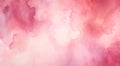 Pink red rectangular watercolor background. Valentine's day concept banner. For greeting card