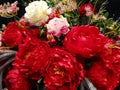 Pink red rose flower beautiful bouquet artificial Handmade