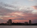 Pink and red sunset Kota Kinabalu