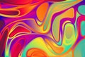 Pink Red And Yellow Psychedelic Background Beautiful elegant Illustration