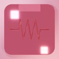Pink Resistor in electronic circuit icon isolated on pink background. Minimalism concept. 3D render illustration Royalty Free Stock Photo