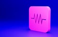 Pink Resistor in electronic circuit icon isolated on blue background. Minimalism concept. 3D render illustration