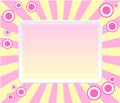 Pink retro frame with circles