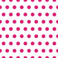 Pink retro Polka dot pattern on white background