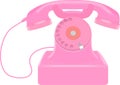 Pink retro telephone Royalty Free Stock Photo