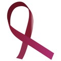 Breast Cancer Pink Ribbon Isolated on White Background