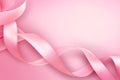 Pink ribbon background for breast cancer awareness month. Breast cancer awareness concept. Pink ribbon background. Uniting for